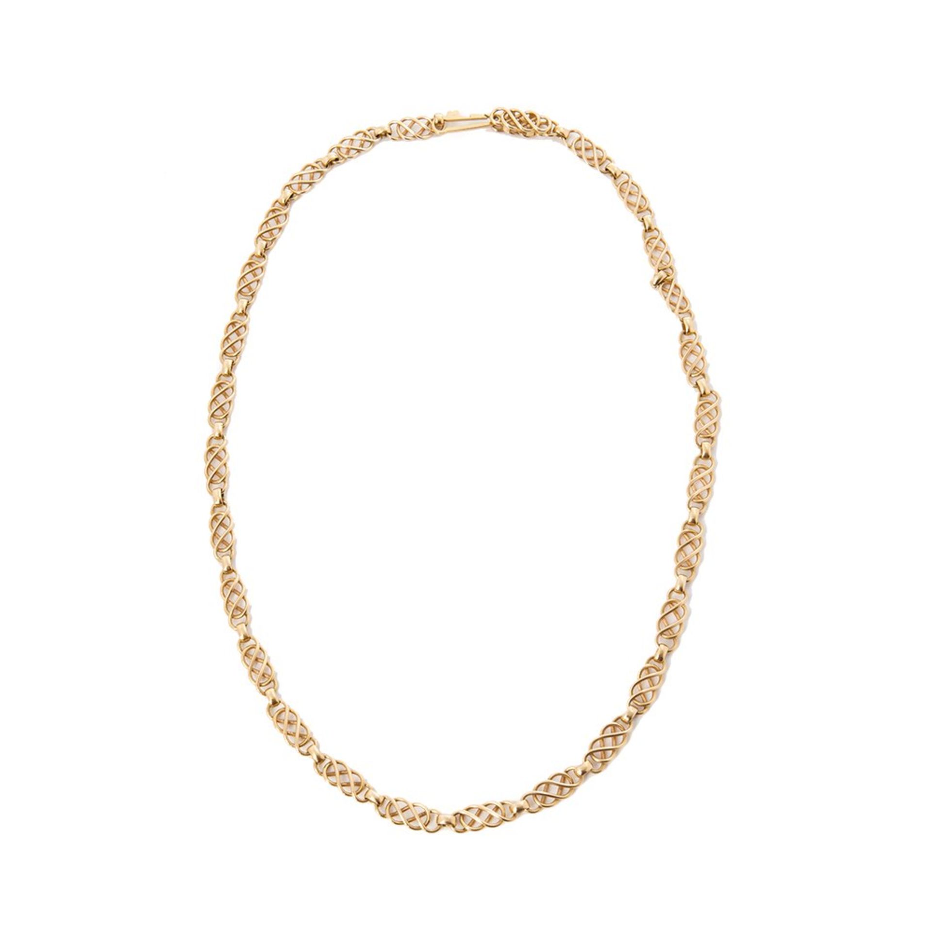 Georg Jensen 18k Yellow Gold Vintage Link Design Necklace - Image 6 of 6