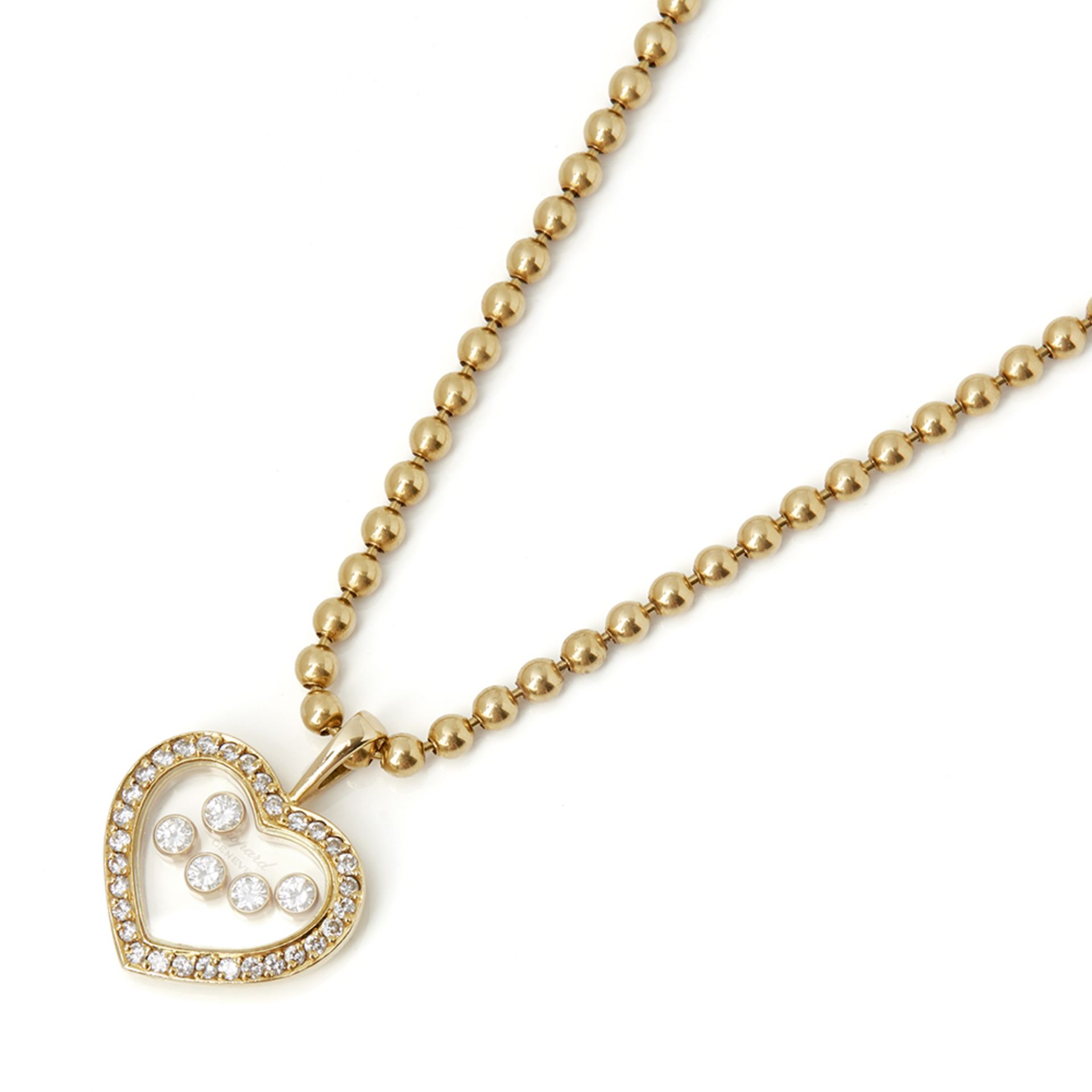 Chopard 18k Yellow Gold Happy Diamonds Pendant Necklace