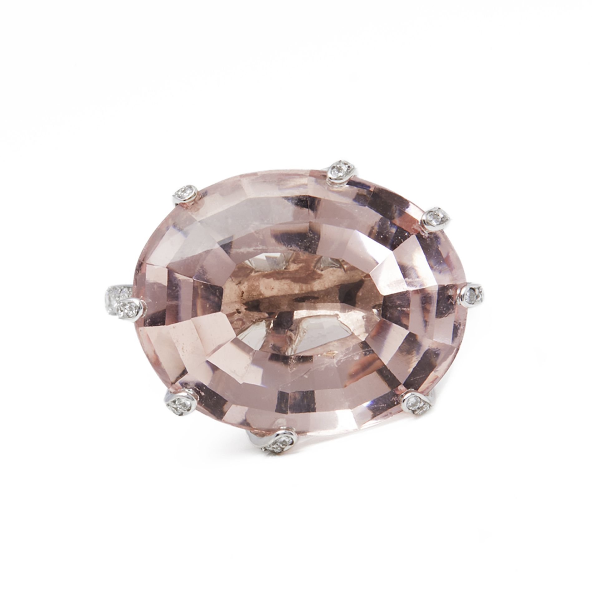 Chaumet 18k White Gold Morganite Attrape-Moi-Toile de Givre Cocktail Ring - Image 10 of 10