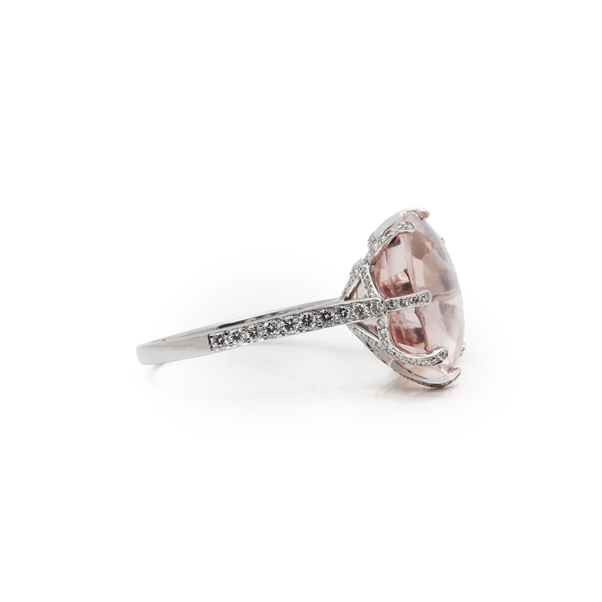 Chaumet 18k White Gold Morganite Attrape-Moi-Toile de Givre Cocktail Ring - Image 9 of 10