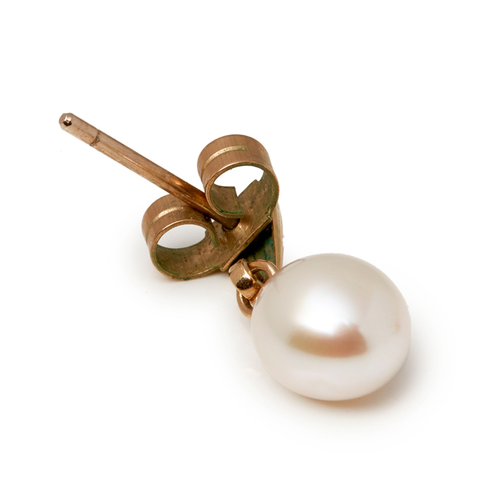 Cellini 9k Yellow Gold Cultured Pearl Drop Earrings - Image 2 of 3