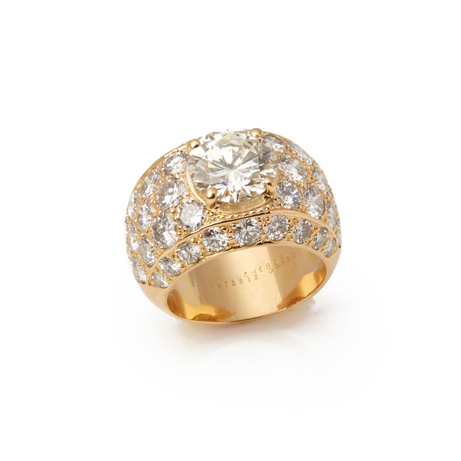 Boucheron 18k Yellow Gold Diamond Boucheron Set Cocktail Ring