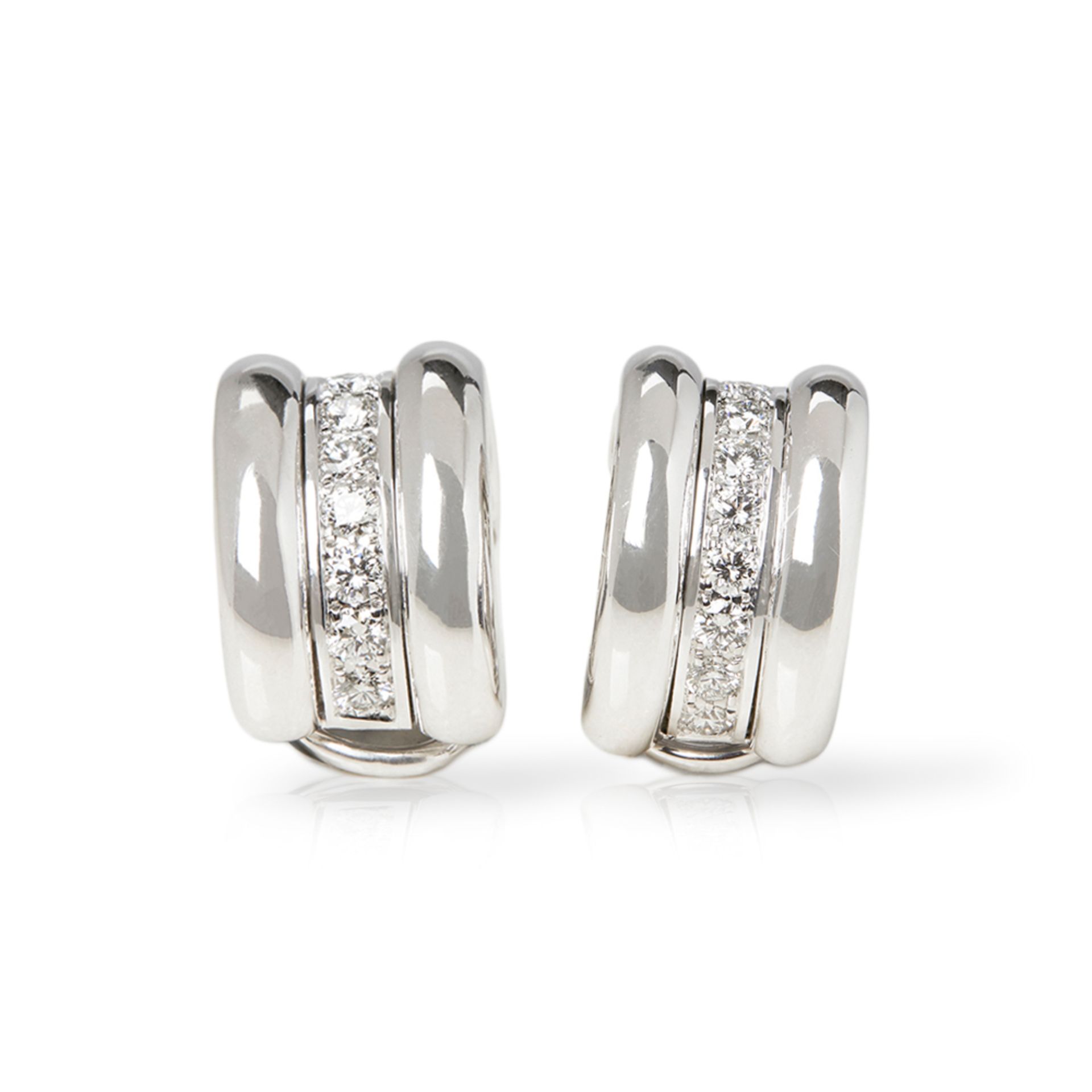 Chopard 18k White Gold Diamond La Strada Earrings