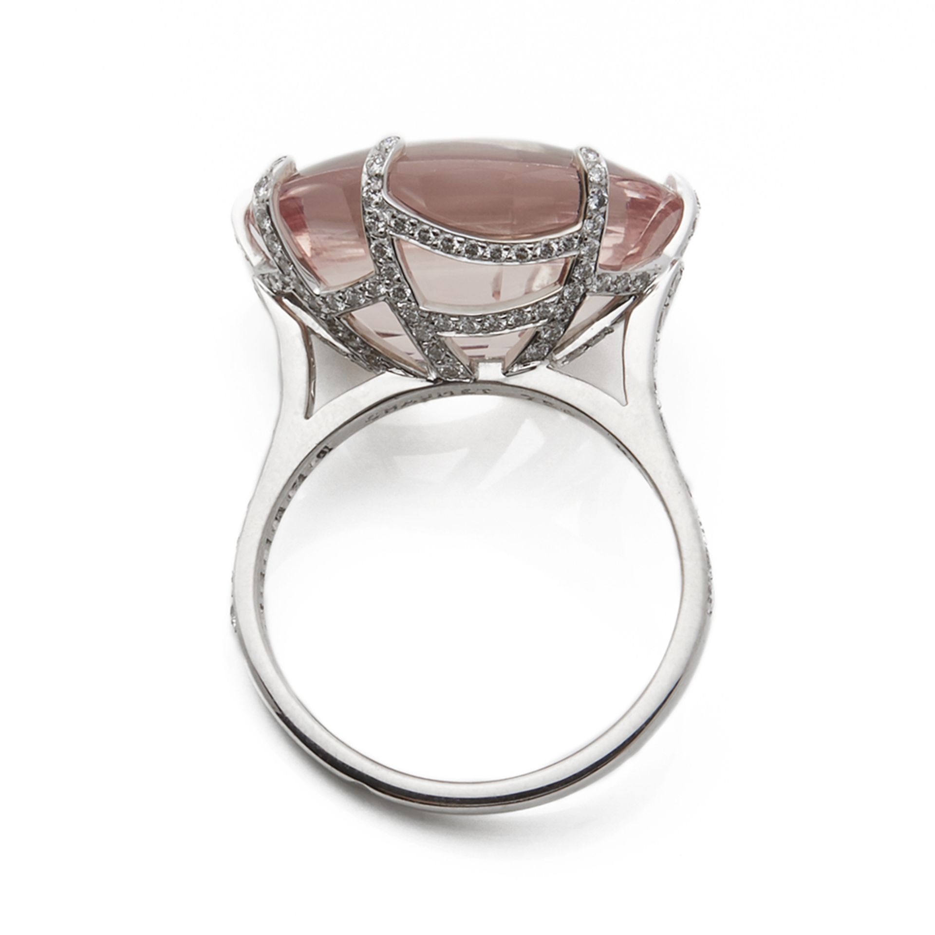 Chaumet 18k White Gold Morganite Attrape-Moi-Toile de Givre Cocktail Ring - Image 7 of 10