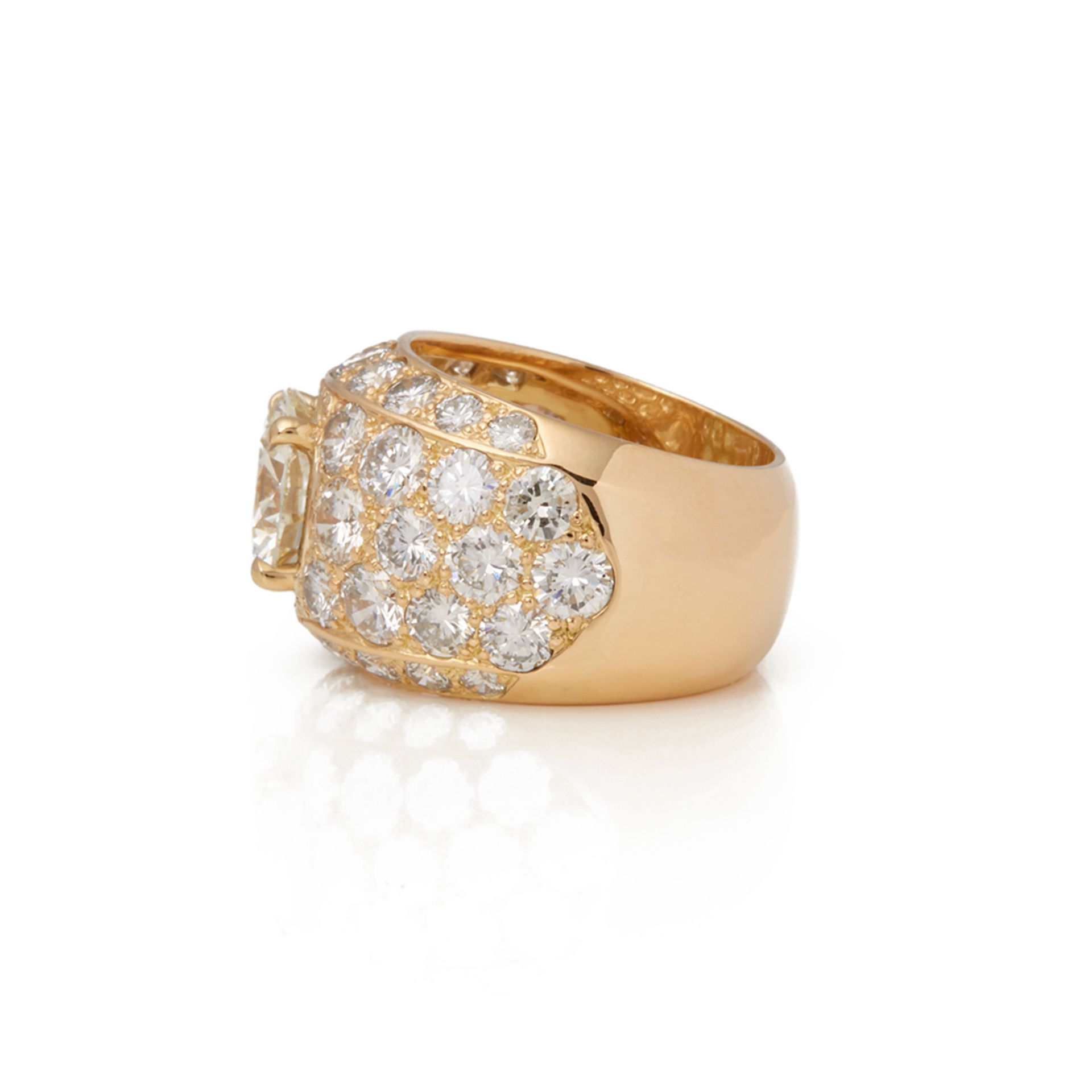 Boucheron 18k Yellow Gold Diamond Boucheron Set Cocktail Ring - Image 6 of 8