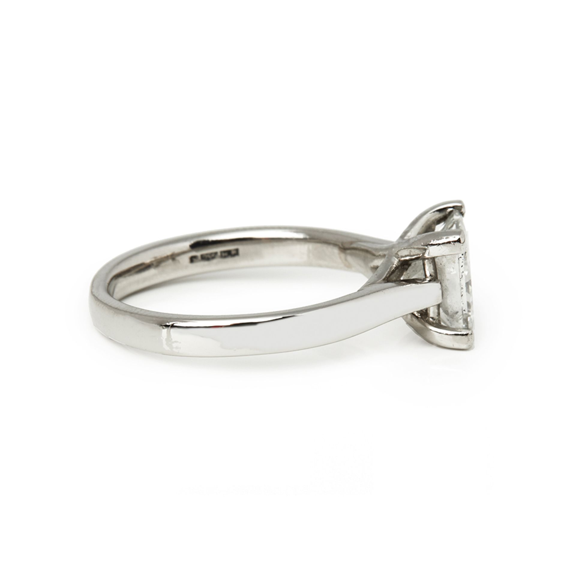 Platinum Princess Cut Diamond Solitaire Engagement Ring - Image 6 of 7
