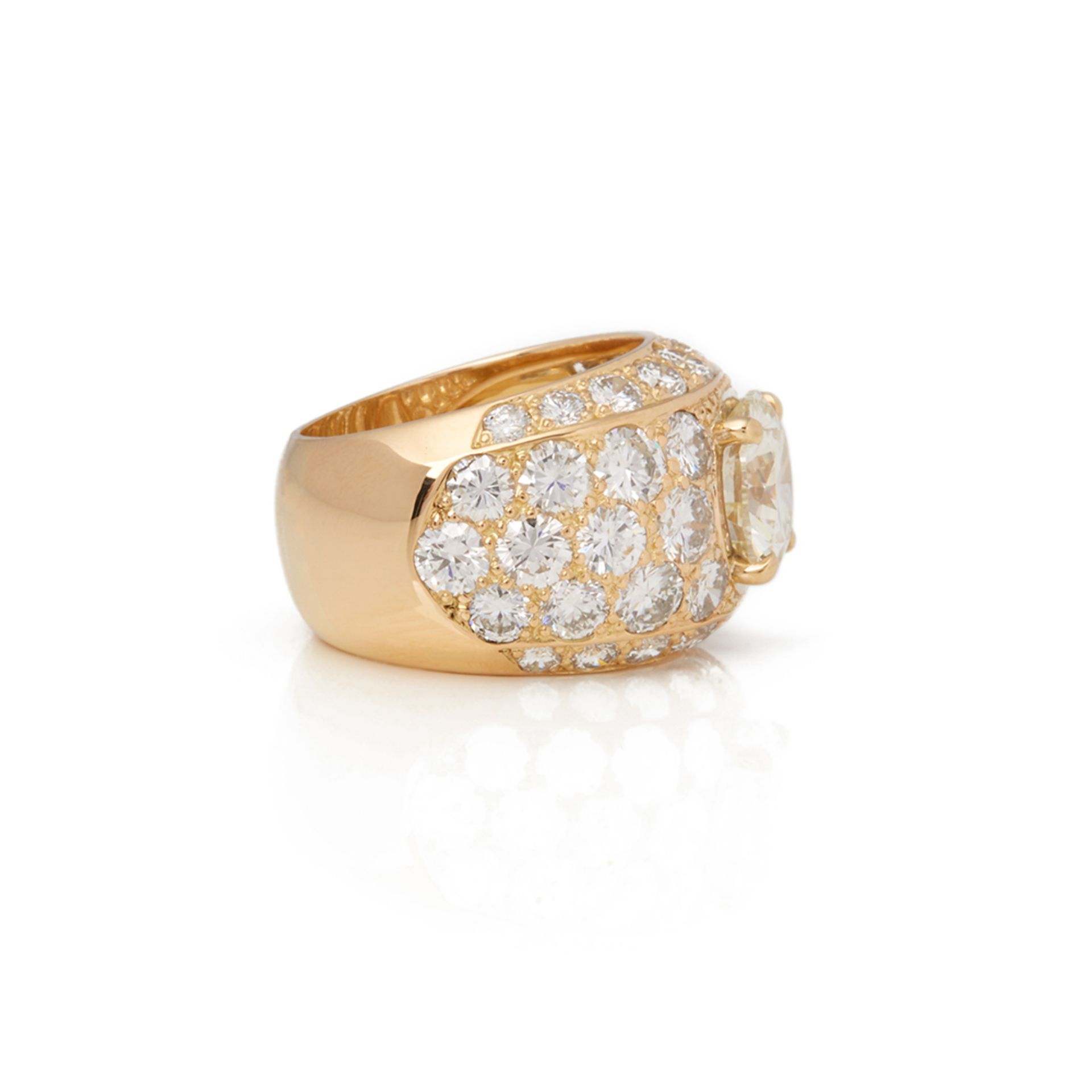 Boucheron 18k Yellow Gold Diamond Boucheron Set Cocktail Ring - Image 7 of 8