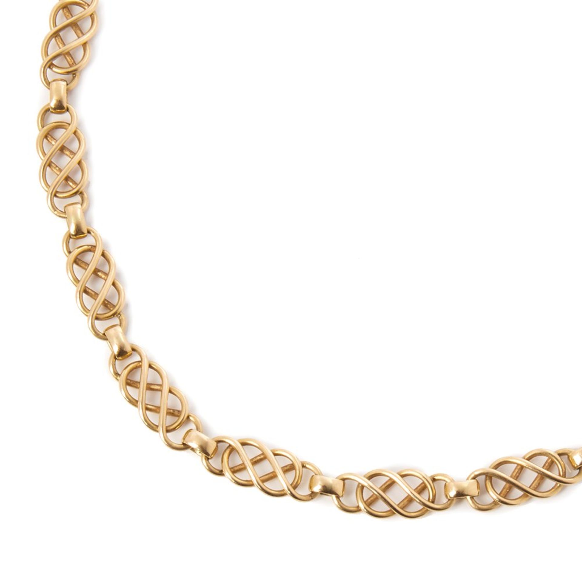 Georg Jensen 18k Yellow Gold Vintage Link Design Necklace - Image 2 of 6