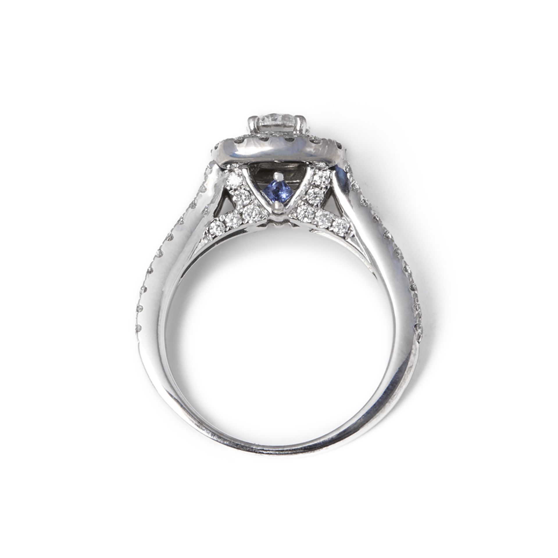 Vera Wang 14k White Gold Double Halo Diamond Engagement Ring - Image 4 of 7