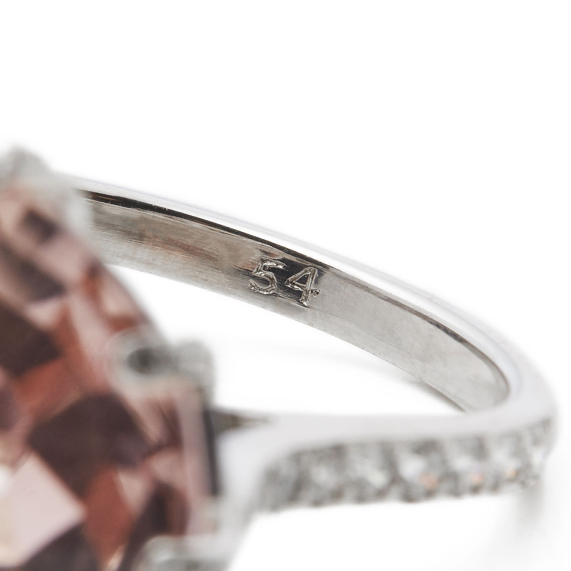 Chaumet 18k White Gold Morganite Attrape-Moi-Toile de Givre Cocktail Ring - Image 4 of 10