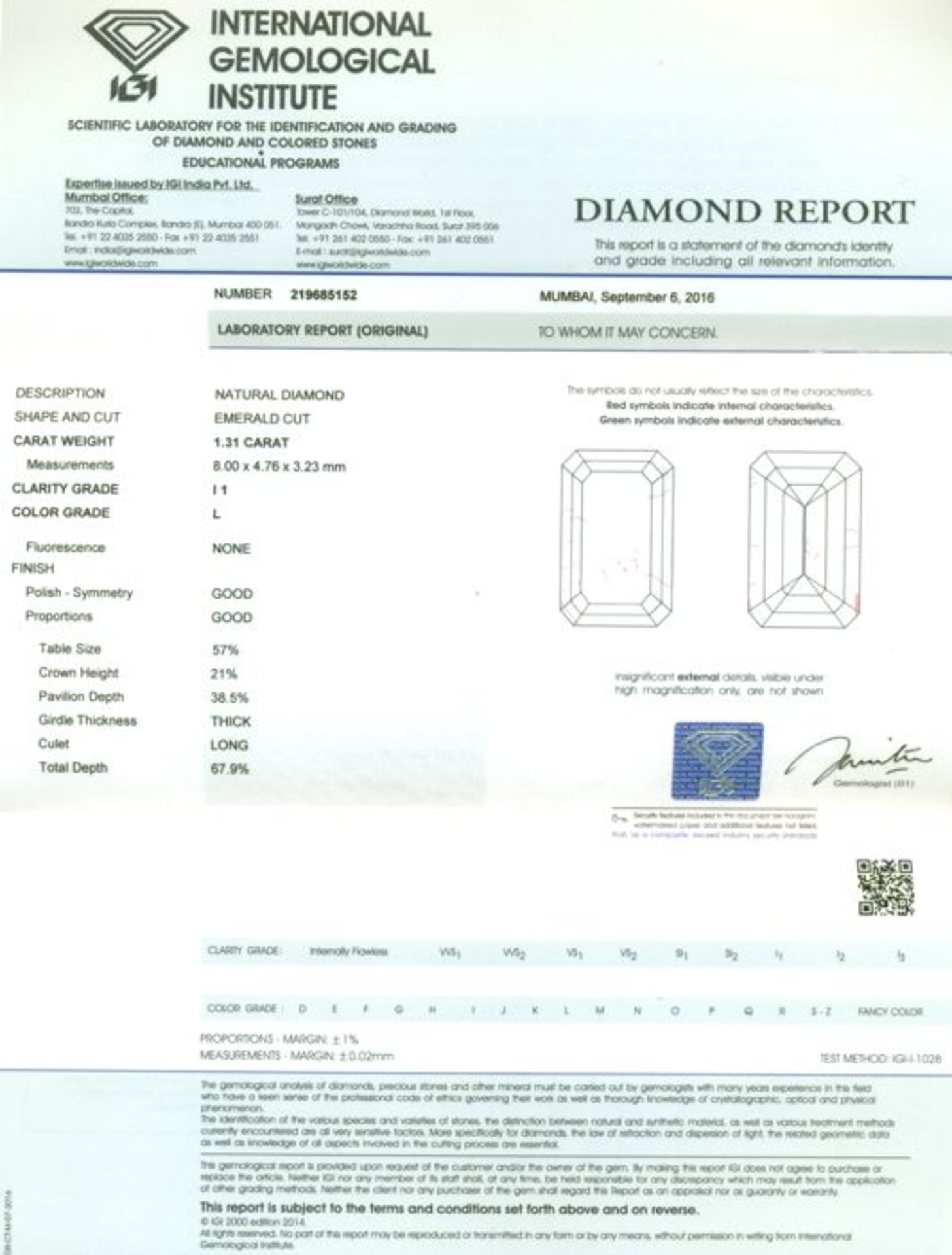 IGI Certified 14 K / 585 White Gold Designer Solitaire Diamond Ring - Image 2 of 7