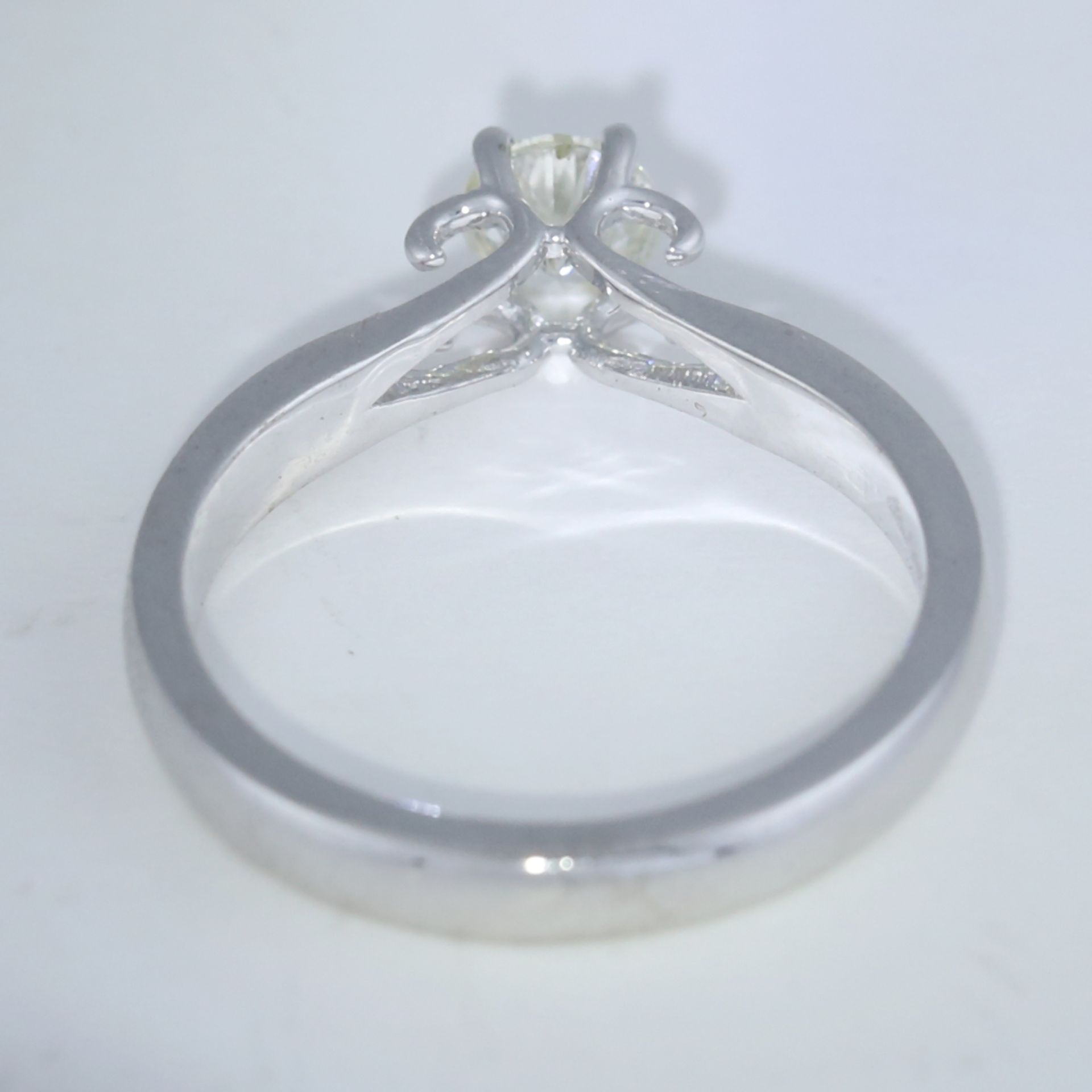 14 K White Gold Certified Solitaire Diamond Ring - Image 7 of 7