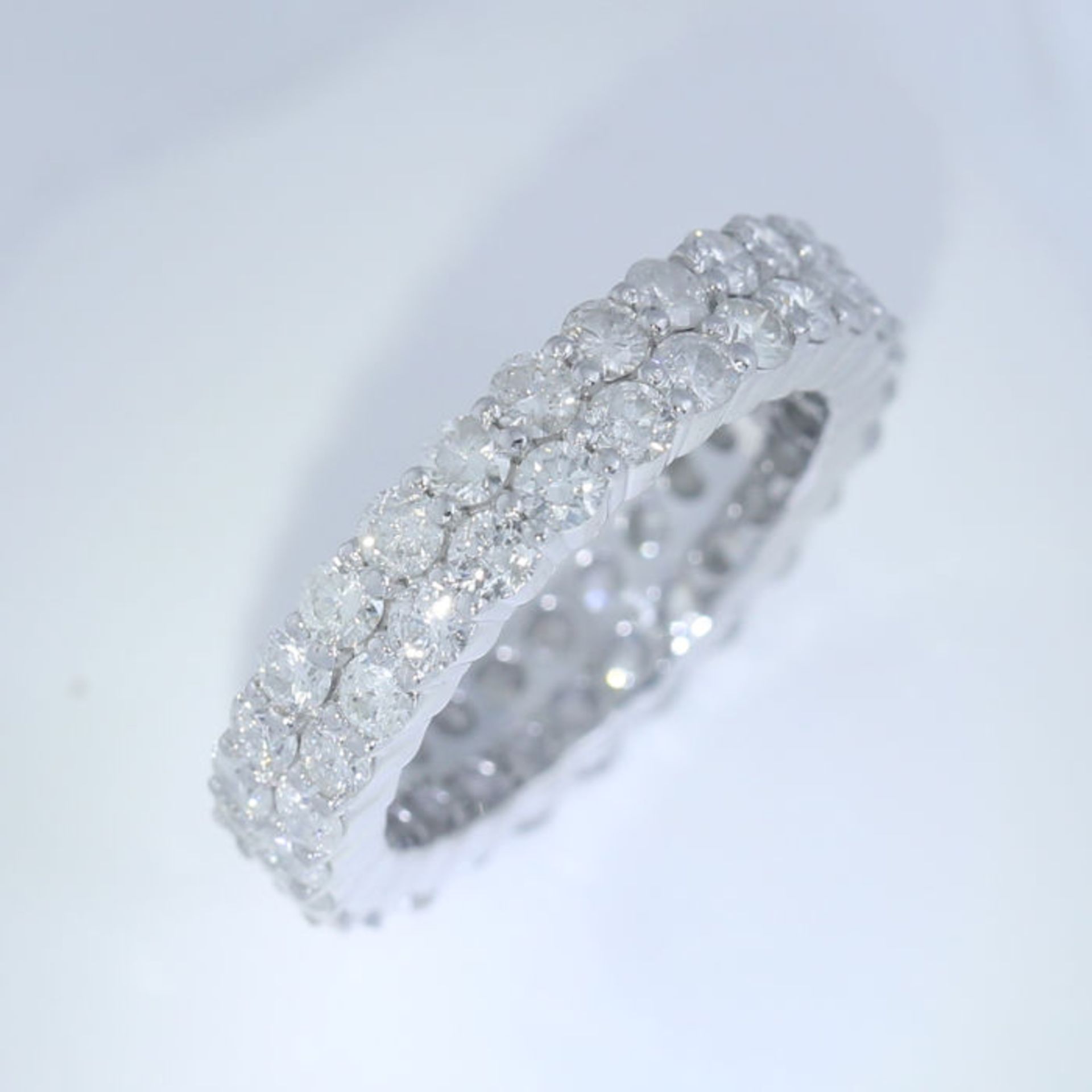 14 K / 585 White Gold Eternity Diamond Ring - Image 6 of 10