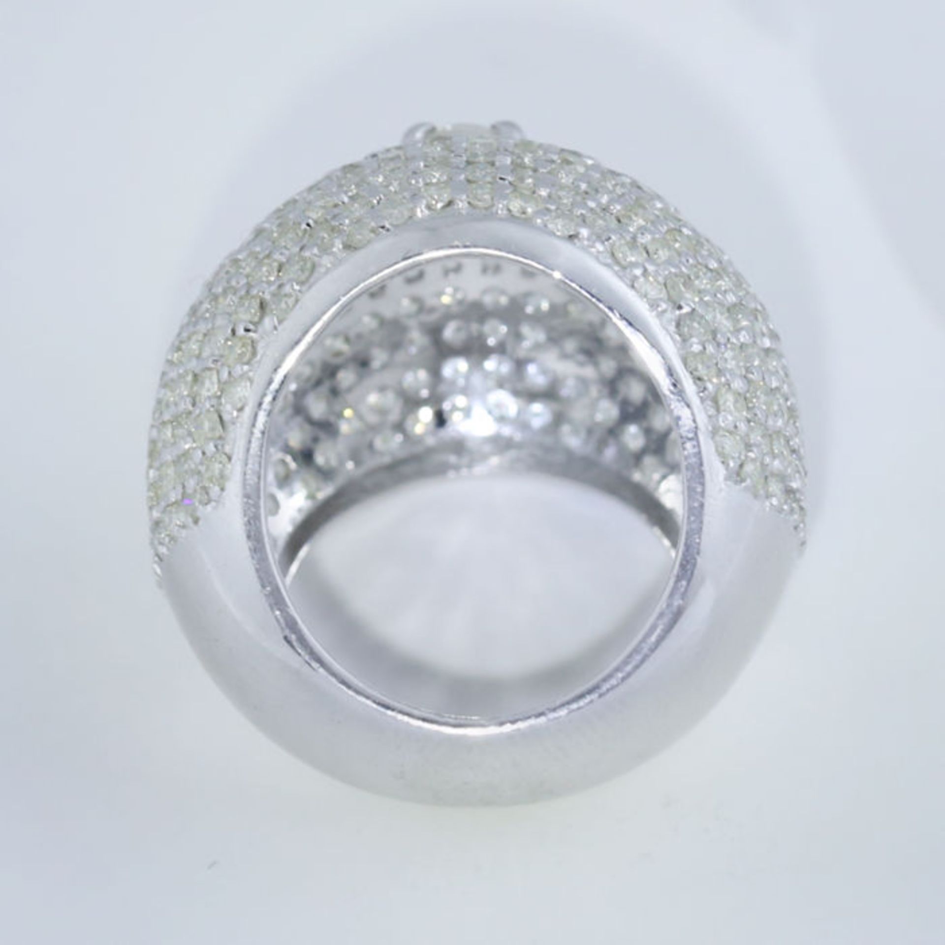 14 K / 585 White Gold Very Unique Cocktail Solitaire Diamond Ring - Image 10 of 10