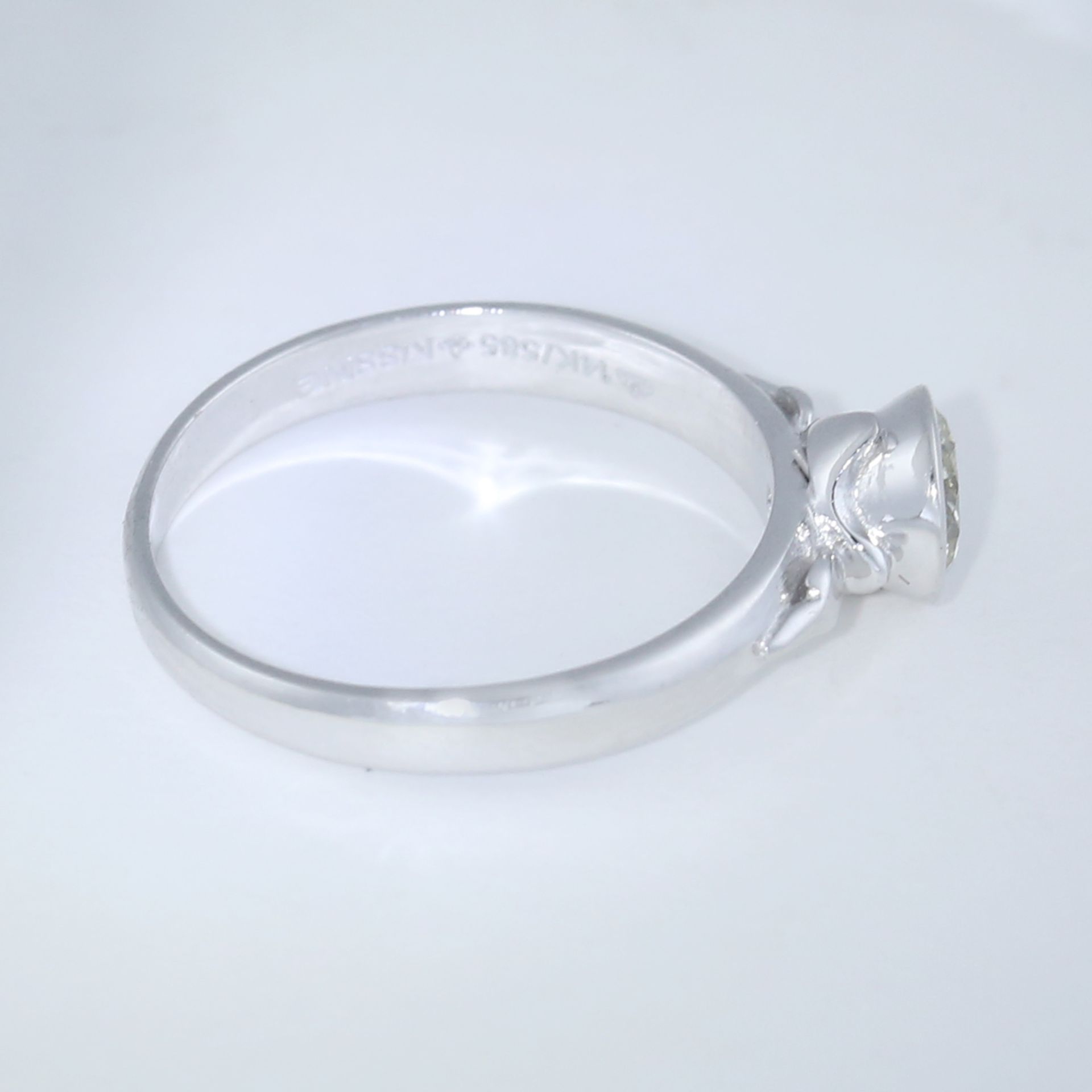 14 K White Gold Solitaire Diamond Ring - Image 7 of 7