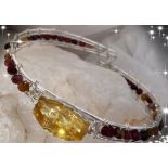 Real Lemon Baltic Amber 925 Silver Silver Cuff Bracelet Mookaite Australia