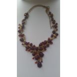 No Reserve Statement piece consisting of large purple beads and red and clear diamante/crystals