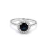 Make a Fashion Statement with this Dazzling Blue- Sapphire Ring