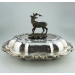 Transition Period Antique novelty Silver Plate EXTREMELY RARE Venison Dish 1840