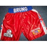 FRANK BRUNO signed boxing shorts