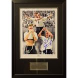 PAUL GASCOIGNE Autographed Framed Photo Montage "Highs and Lows of Euro 96 / Italia 90