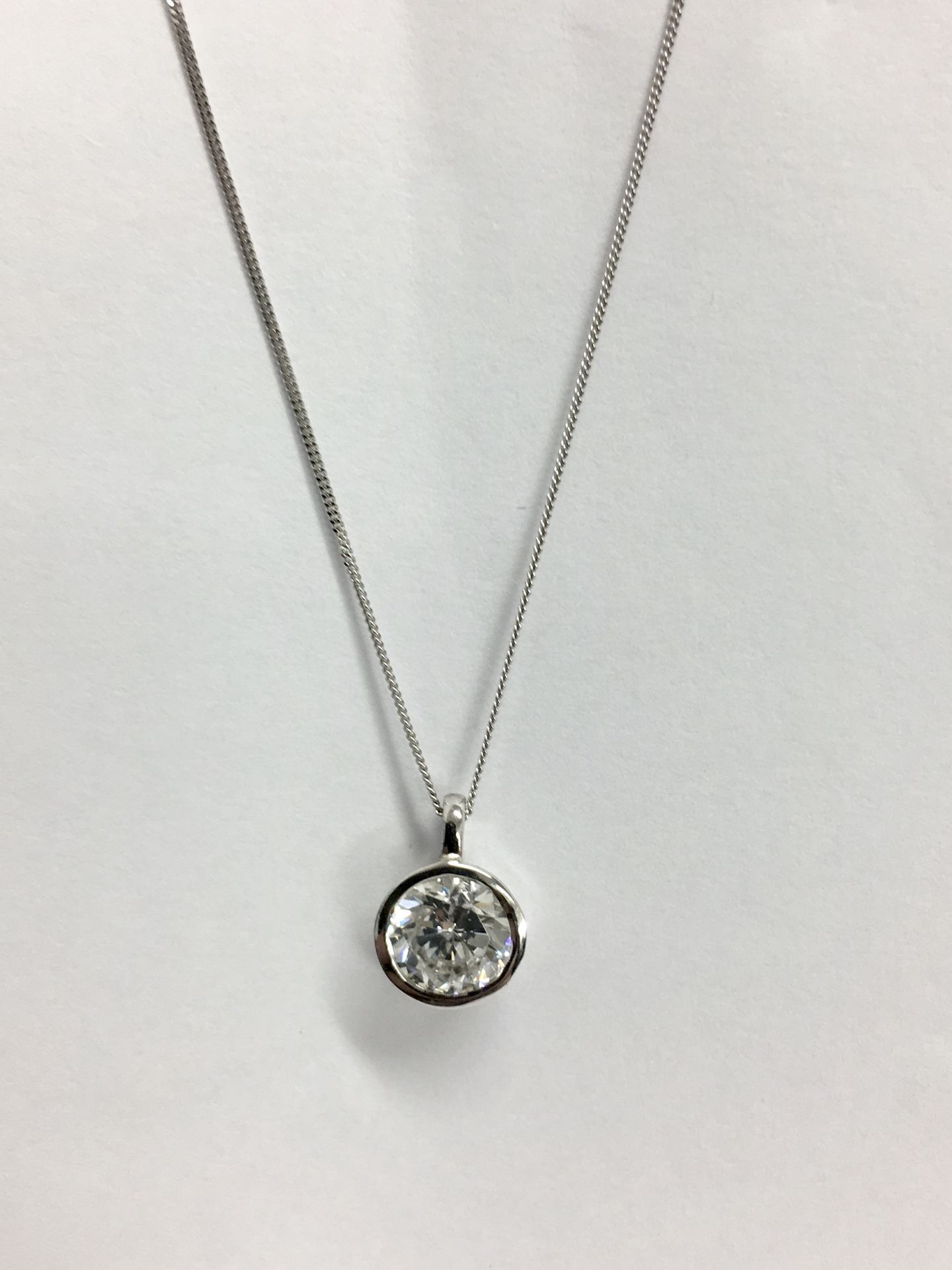 0.50ct diamond solitaire style pendant with a brilliant cut diamond, I/J colour and si2 clarity.