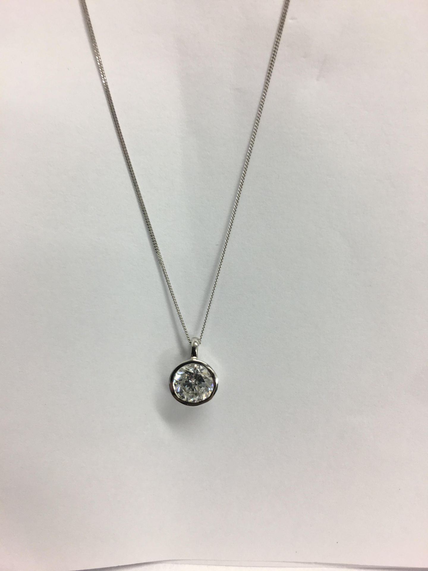 0.50ct diamond solitaire style pendant with a brilliant cut diamond, I/J colour and si2 clarity. - Image 2 of 4