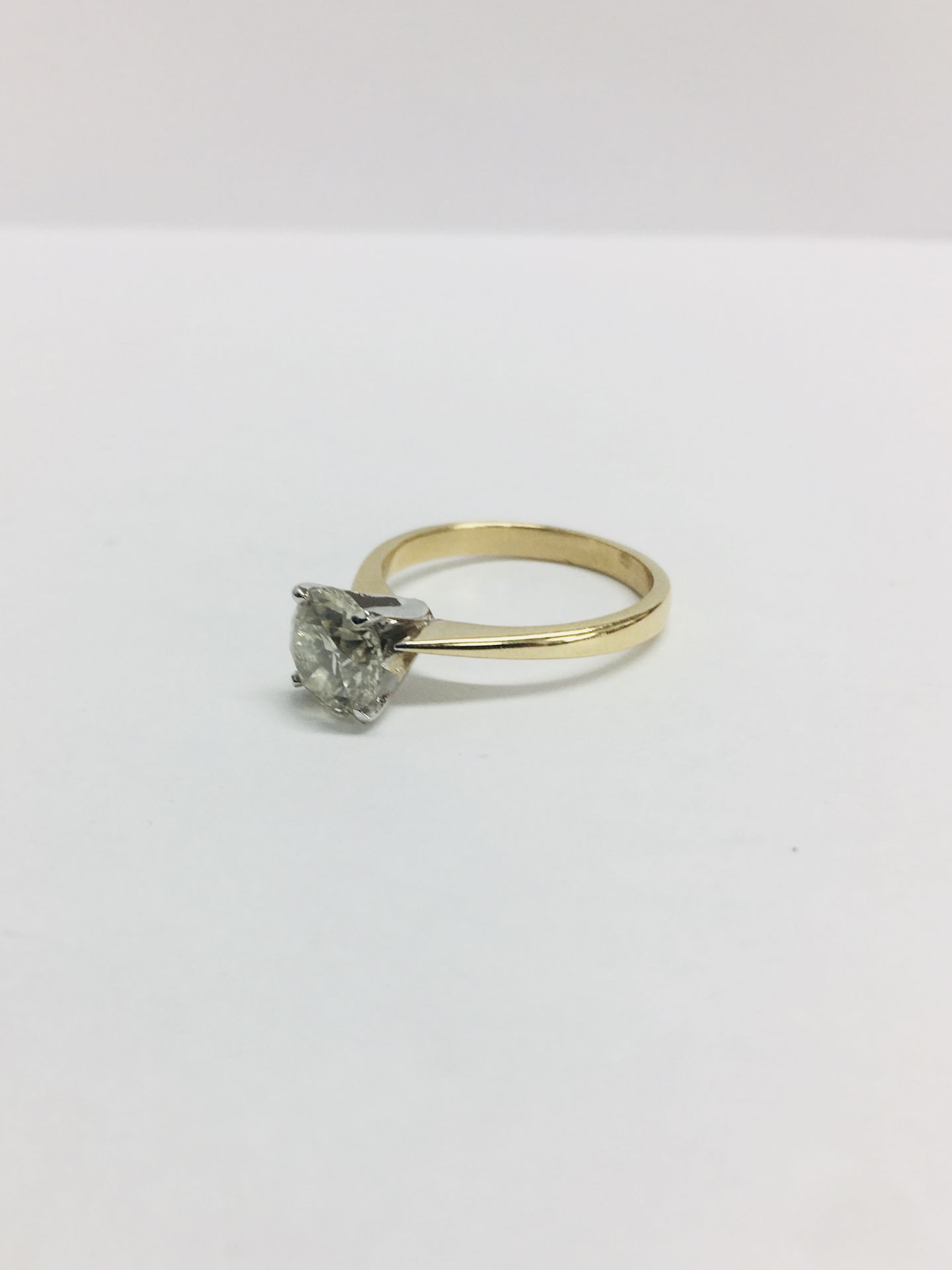 1.50ct solitaire diamond ring,1.50ct natural untreated diamond m colour i1 clarity,18ct gold - Image 4 of 4