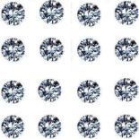 Set of 16 - 0.32 ct. Round Brilliant Diamonds UNTREATED