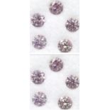 Set of 10 - 0.20ct. Fancy Light Pink Diamonds UNTREATED