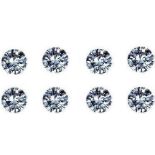 Set of 8 - 0.24ct. Round Brilliant Diamonds UNTREATED