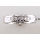 18ct White Gold Diamond Channel Set Half Eternity Ring 0.50