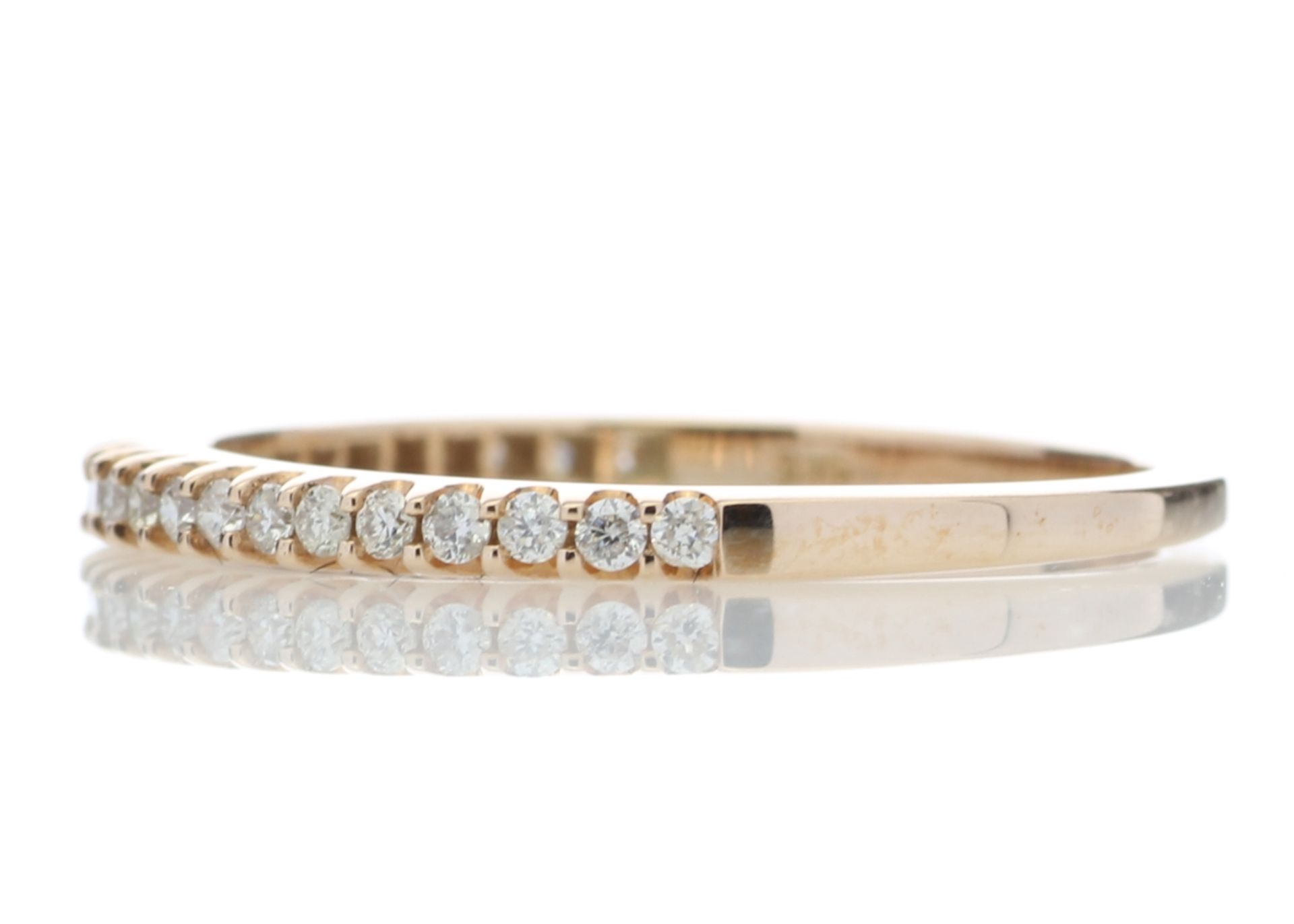 9ct Rose Gold Diamond Half Eternity Ring G SI 0.25 - Image 3 of 5