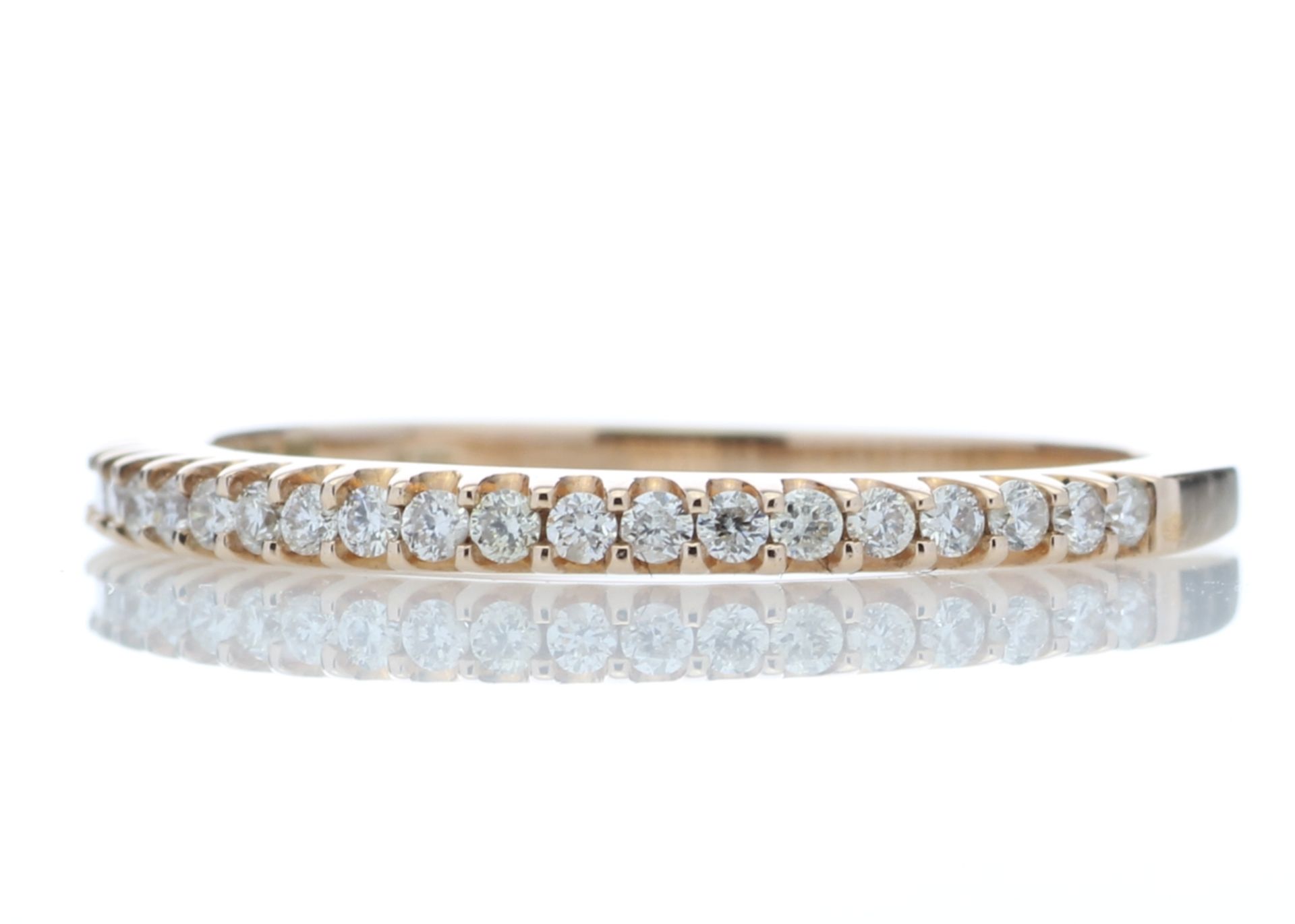 9ct Rose Gold Diamond Half Eternity Ring G SI 0.25 - Image 2 of 5