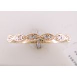 18ct Yellow Gold Semi Eternity Fancy Diamond Ring 0.11