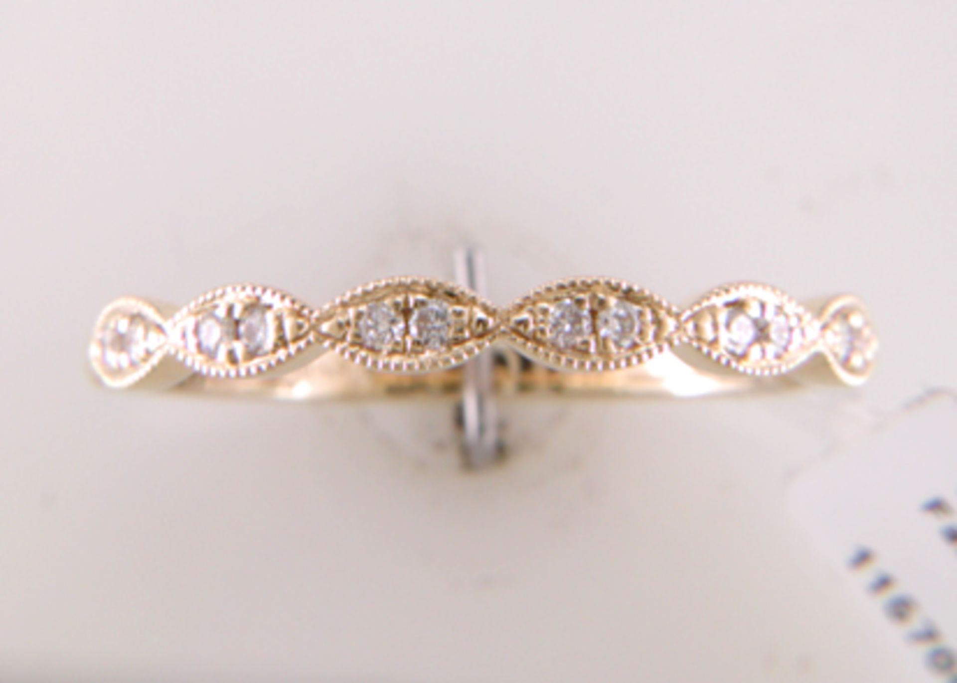 18ct Yellow Gold Semi Eternity Fancy Diamond Ring 0.11