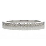 9ct White Gold Diamond Half Eternity Ring 0.25