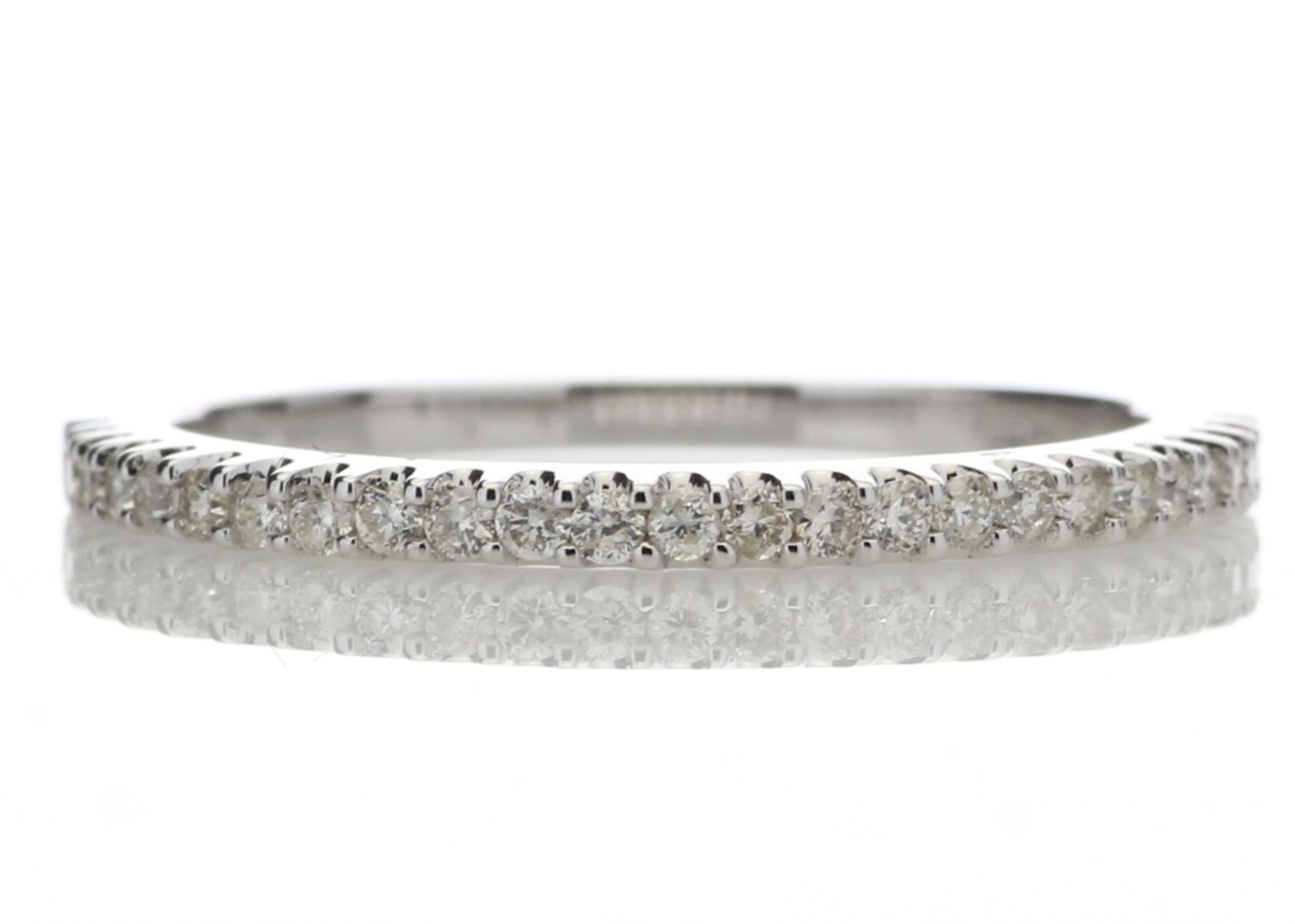 9ct White Gold Diamond Half Eternity Ring 0.25