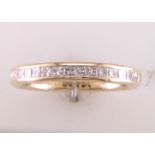 18ct Yellow Gold Channel Set Semi Eternity Diamond Ring 0.57