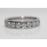 18ct White Gold Diamond Set Half Eternity Ring