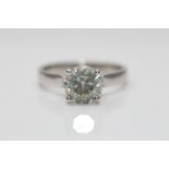 Platinum Ladies Diamond Solitaire Ring