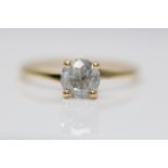 18ct Yellow Gold Ladies Diamond Solitaire Ring