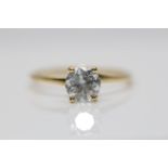 18ct Yellow Gold Ladies Diamond Solitaire Ring