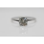 18ct White Gold Ladies Diamond Solitaire Ring