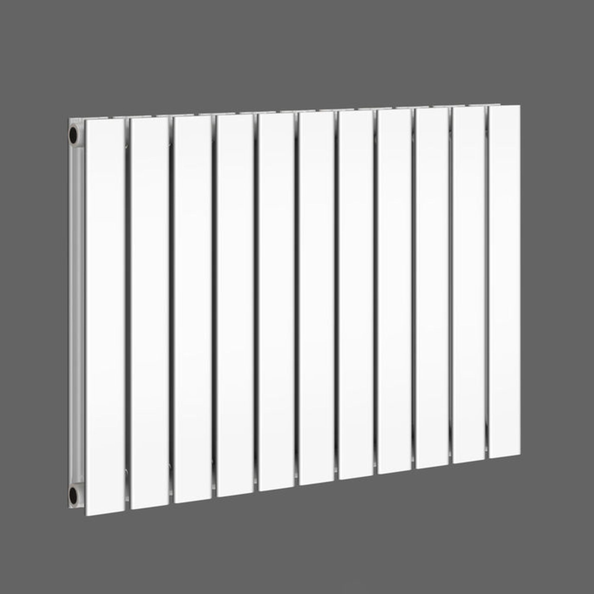 (TA191) 600x830mm Gloss White Double Flat Panel Horizontal Radiator. RRP £374.99. Made with high - Image 4 of 5
