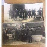 Two original vintage black and white photographs "Return RAF Scarborough" Fish