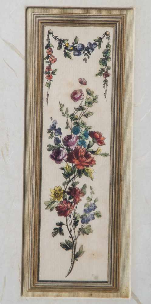 Tardieu, Pierre Francois (1711-1771), Kolorierter Kupferstich, Entwurf für die Manufaktur Royale des