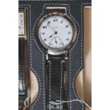 Herren-Automatik-Armbanduhr, Movado, Jumbo, Edelstahlgehäuse mit Glasboden, weißes Email-Zifferblatt