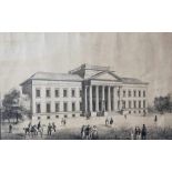 Francis, Johan Scheepers, nach (1818-1886 ), "Het Academiegebouw te Groningen", Lithografie. Ca.