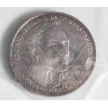 1 Münze, Panama, 20 Balboas, 1971, Silber 925, 150 Aniversario De La Independencia. DM ca. 6 cm.